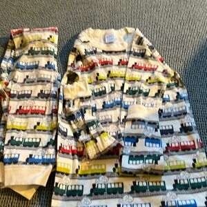 Hanna Anderson boys train pajamas size 14